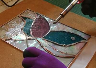 COPPER FOILED GLASS CHRISTMAS LANDING PAGE Stoodleigh Court Coach House